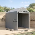 thumbnail image 3 of Outsunny 4 x 6ft Outdoor Storage Shed Tent for Motorcycle Bike Garden Tool, 3 of 9
