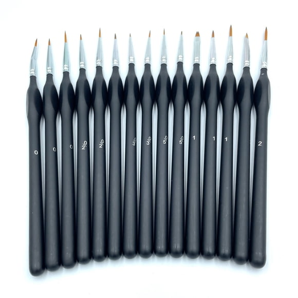 15-Piece Mini Paint Brush Set for Detailing - Perfect for Art at all Ages