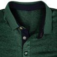 thumbnail image 4 of Dvkptbk Homme Manches Courtes Uni Décontracté Mode Col Rabattu Chandail Boutons T-Shirt Blouse, 4 of 4