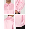 thumbnail image 5 of INSPIRE CHIC Chemises de Soirée pour Homme en Satin à Col en V à Manches Longues Boutonnées, 5 of 5