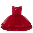 thumbnail image 1 of Robes pour Tout-Petites Fille Robe Formelle pour Filles Robes Bordeaux pour Filles Robe de Concours Robes pour Filles Taille 12-18 Mois, 1 of 9