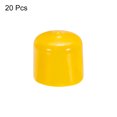thumbnail image 3 of Unique Bargains 20 Pcs Capuchons d'Extrémité en Caoutchouc 25mm Couvre-Vis en PVC Vinyle Protecteur de Filetage de Vis Capuchons Ronds pour Tablette en Fil Jaune, 3 of 5