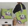 thumbnail image 5 of Soimoi Green Moss Georgette Fabric Leaves & Anemone Floral Printed Fabric 1 Yard 42 Inch Wide, 5 of 5
