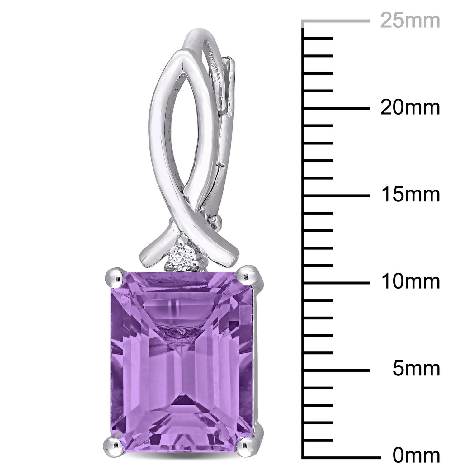 Boucles d’oreilles pendantes Miabella avec 6-1/2 CT PBT d’améthyste et topaze blanche en argent sterling
