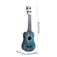 thumbnail image 3 of Meitianfacai Children's Hippopotamus Pattern Guitar Ukulele Simulation Playable Instrument Early Education Enlightenment Toy, Blue, 3 of 6