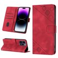 thumbnail image 1 of Compatible avec iPhone 14 Pro Max Étui en Cuir PU Classique Embossé avec Porte-Cartes Étui Antichoc, 1 of 5