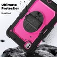 thumbnail image 3 of XYX For iPad Pro 11 inch Case 2024 (M4), 360 Rotating Shockproof Cover with Stand, Screen Protector, Shoulder Strap, Rose PC, 3 of 7
