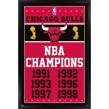 NBA Chicago Bulls - Champions 13 Wall Poster, 22.375" x 34" Framed