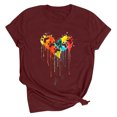 thumbnail image 1 of Meichang T-Shirts de la Saint-Valentin pour Femmes Mignons avec Cœur d'Amour T-Shirts Graphiques à Manches Courtes Décontractés à Col Rond T-Shirts Hauts Joyeuse Saint-Valentin, 1 of 2