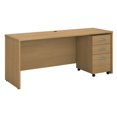 thumbnail image 1 of Series C 72W Office Desk with File Cabinet in Light Oak - Engineered Wood, 1 of 7
