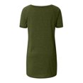 thumbnail image 4 of Fridja Femmes Mode Grande Taille Imprimer V Cou Manches Courtes T-shirt Blouse, 4 of 5