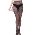 thumbnail image 1 of Penkiiy Bas Résille pour Femmes Pantalons pour Femmes Leggings Aguichant en Maille Transparente Grande Taille Bas Résille Résille Collants Café, 1 of 3