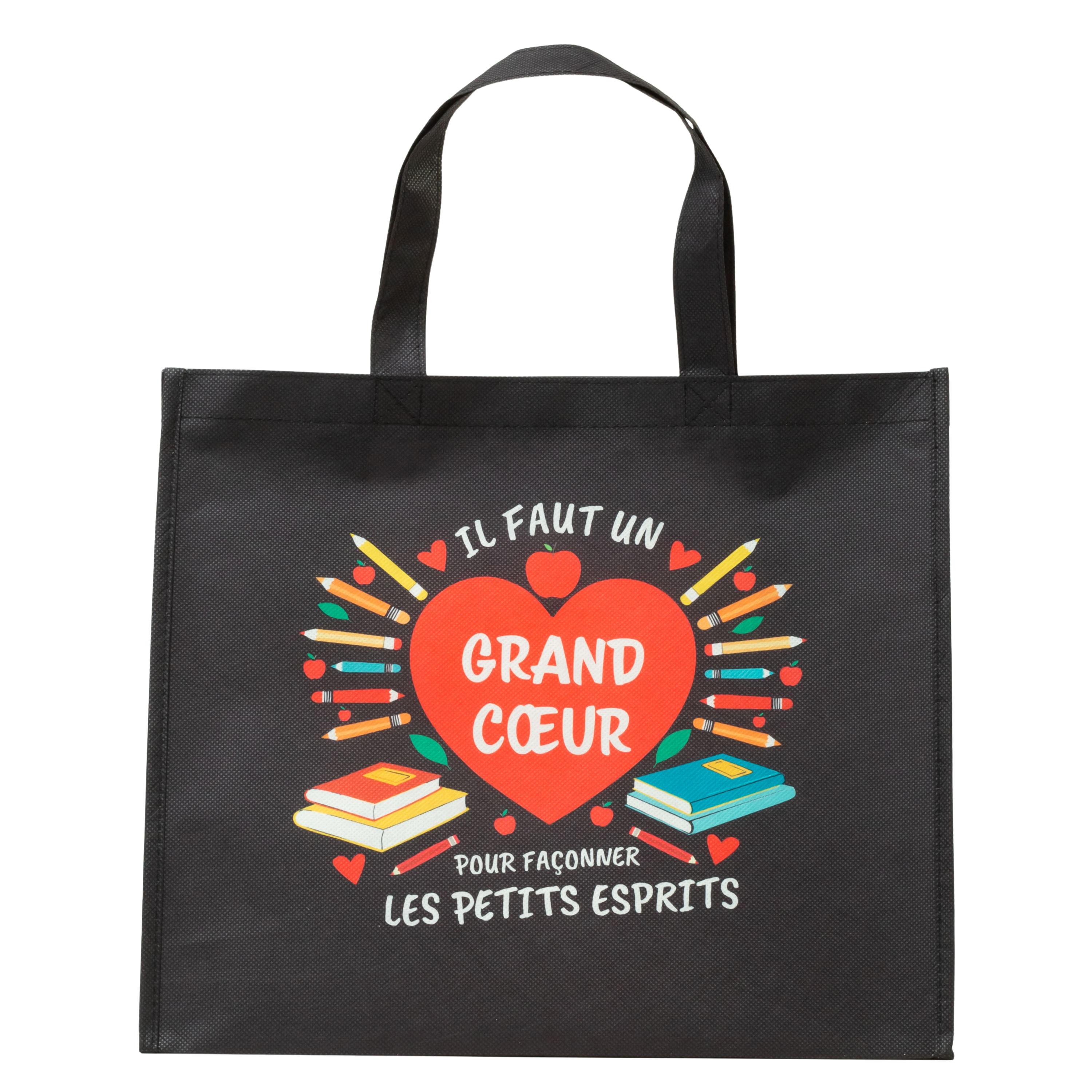 Sac d’épicerie réutilisable avec porte-bouteille, Sac réutilisable pour les courses, Sac de Courses Polyvalent Design pour enseignant