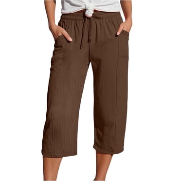 Women's Casual Pants High Waist Loose Fit Sportswear Straight Leg Trousers for Everyday Wear
