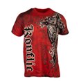 thumbnail image 1 of Konflic Men's Giant Cross Graphic MMA Muscle T-shirt - Red - Medium, 1 of 2