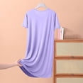thumbnail image 3 of asjyhkr Nuisette pour Femme Grande Taille Sans Manches à Col Ras du Cou Hauts Couleur Unie Léger Respirant Ample Décontracté Tenue d'Intérieur Vêtement de Nuit Robe de Pyjama,TG-5TG, 3 of 4