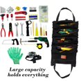 thumbnail image 3 of Fridja Multifunctional Tool Bag, 5-Zipper Compartment Tool Organizer Portable Tool Storage Bags Waterproof Cloth-Zipper Pouch for Mechanic, Electricians, Repairman, 18.5 x11 in, Black, 3 of 6