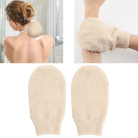 TIMIFIS Loofah Shower Scrubber For Body Natural Bamboo Fiber Bath Exfoliating Glove Washcloths Bathing Glove Bathroom Accessories - Fall