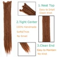 thumbnail image 4 of Rallonge Dreadlock Ombrée pour Cheveux Hip-Hop Synthétique Résistante à la Chaleur Crochet Tressage Fait Main Rallonge Torsadée Tressage pour Femmes Brun Foncé 20”-35 g, 4 of 6