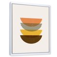 thumbnail image 2 of Designart Abstract Geometric Half Moons In Earth Tones FLOAT FRAME WALL ART, 2 of 4