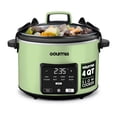 thumbnail image 1 of Gourmia 4.5 QT Programmable Slow Cooker, 5 Presets, Keep Warm, Green, 1 of 8