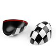 thumbnail image 2 of 2x Checkered WING Mirror Covers Fit for MINI Cooper R55 R56 R57 Power Fold Mirror, 2 of 4
