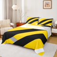 thumbnail image 1 of Erosebridal Yellow Black Geometic Sheet Set Full,Abstract Geometry Bedding Sets Full Size,Stripes Lines Full Sheet Sets,Lightweight Room Decor,4-Piece, 1 of 7