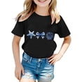 thumbnail image 2 of T-shirts pour Filles Enfants Imprimés, Hauts à Manches Courtes pour Filles, Col Rond, Hauts d'Été pour Adolescentes, Vêtements pour Petites Filles 8-9 Ans, 2 of 3