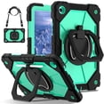 thumbnail image 4 of Samsung Tab A9 8,7 Pouces Étui de Protection Tout Inclus - Étui Antichoc en Silicone et PC avec Support Rotatif, Antichute et Résistante à l'Usure, Design Embossé, Comprend une Bandoulière - Lotus Violet et Menthe, 4 of 6