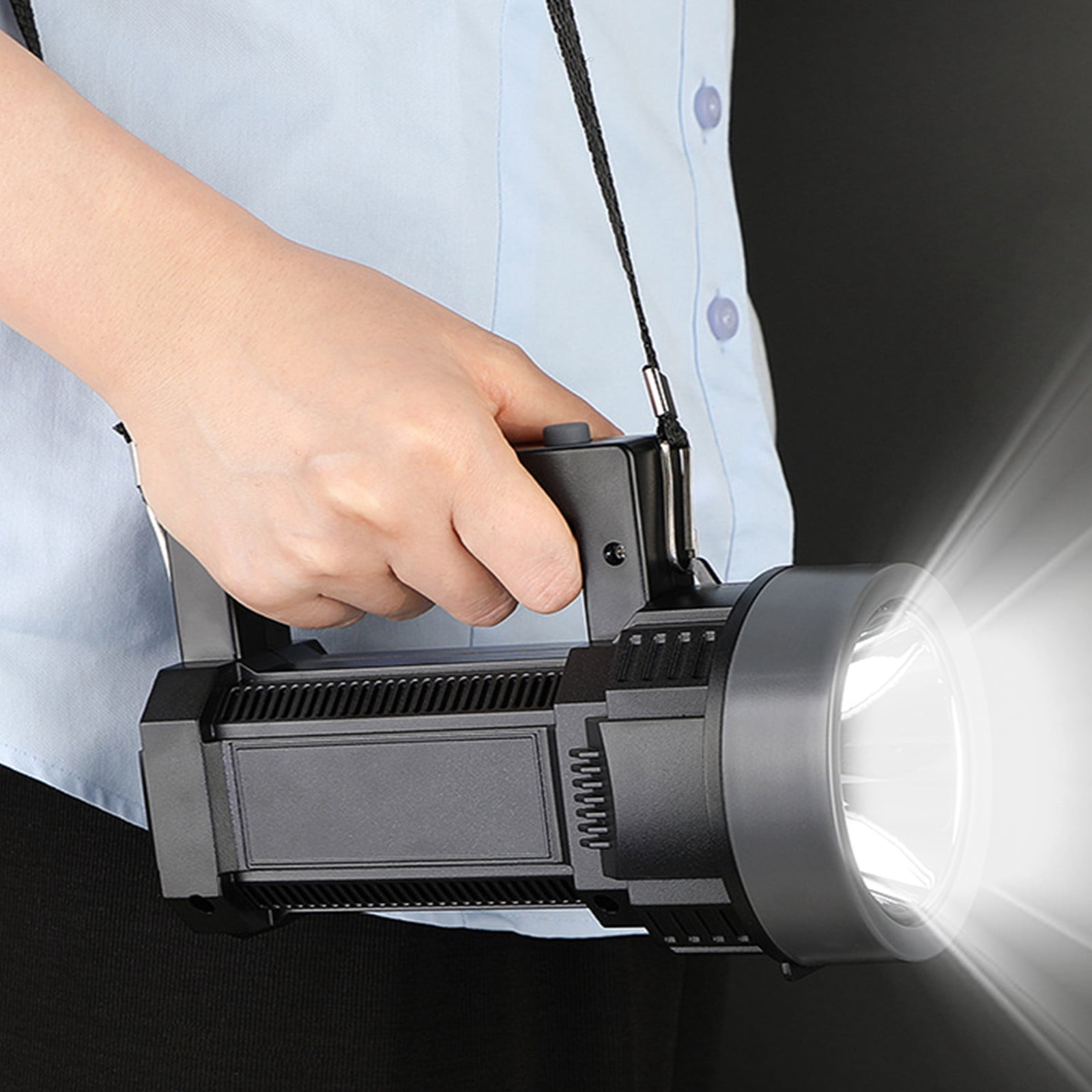 Dvkptbk Tactical Flashlights Led Zoomable Flashlight High Lumens Emergency Flashlight with 3 Modes Spikeds Water Proof Flash Light Camping Flashlight Table Lamp Outdoor Lighting Hiking