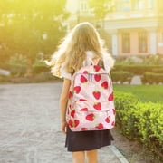 Amzcrzy Lunch Bag A Backpack Girls Floral Strawberry Pattern Backpack Campus Fashion School Bag Suitable for Junior High School Bags Gifts for Men Lunch Box for Women Lunch Box Bento Box