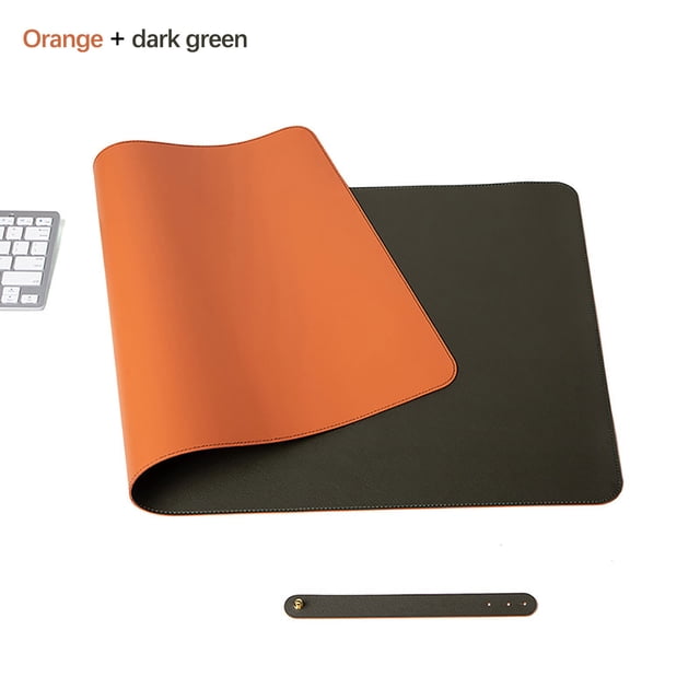 Dvkptbk Pure Color Leather Mouse Pad Large Desk Pad Home Office Laptop Leather Mouse Pad Writing Pad Double-sided