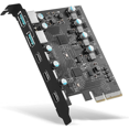 thumbnail image 2 of 3X PCIe to USB 3.2 Gen 2 Adapter Card PCI Expansion Card PCI-E Add-on Cards Riser for PC /8/7 and,3 x PCI Express Expansion Card,black, 2 of 7