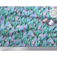 thumbnail image 2 of Soimoi Polyester Crepe Fabric Leaves & Tulip Floral Fabric Prints by Yard 42 Inch Wide, 2 of 3