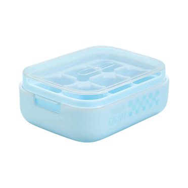 Leutsin Silicone Ice Cube Trays,6 Cavity Mini Silicone Ice Cube Molds with Leak Proof Removable Lid Square Ice Cube Tray for Cocktail,Whiskey,Stackable Flexible Ice,Press Ice Cube Maker
