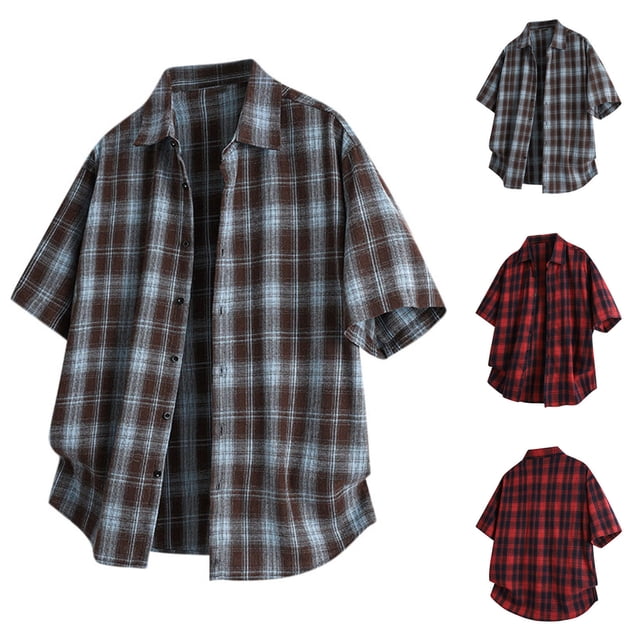 Chemise Décontractée pour Homme à Boutons, Coton Polyester, Manches Courtes, Style Rétro Cubain, Chemise de Villégiature, Été, Plage, Vacances, Protection Solaire, Mode Urbaine, JASKFLY, Bleu TG