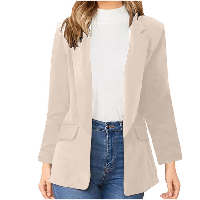 IROINID Veste Blazer pour Femmes Manches Longues Couleur Unie Col Rabattu, Cardigan Ample pour Affaires