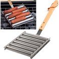 thumbnail image 1 of TIMIFIS Support de Rouleau à Saucisses en Acier Inoxydable, Grille à Hot-Dogs, Grille à Saucisses, Grille de Gril, Grille de Barbecue pour Hot-Dogs, Accessoires de Rouleau à Saucisses, Gadgets de Cuisine, 1 of 5