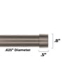 thumbnail image 4 of Better Homes & Gardens 5/8" Plated Pewter Adjustable Add on Curtain Rod Kit, 32"-120", 4 of 9