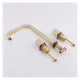 thumbnail image 3 of Gold Deck Mounted Installation Three Holes Double Handle Vanity With Sink, Cold And Hot Mixer Bathroom Faucet ,Versatile Features, 3 of 6