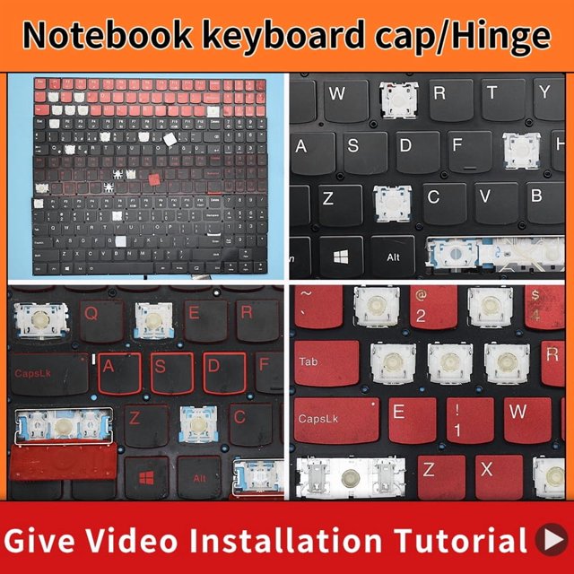 Replacement Keycap Key cap Hinge for Lenovo Legion Y520 Y520-15IKB R720-15IKBN R720-15IKB 15 15IKB Y540 Keyboard 1 Keycap and Hinge