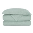 thumbnail image 2 of Swift Home Dot Clip Textured Duvet Cover Set, Soft All Season Bedding with Zipper Closure, Queen, Misty Blue, 2 of 3