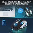 thumbnail image 4 of APPIE Wireless Gaming Mouse Rechargeable USB 2.4G Computer Mouse with 7 Colorful LED Lights, 4 Adjustable DPI, Silent Click, Ergonomic Optical Mice for PC Laptop Desktop Windows Mac, 4 of 9