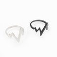 thumbnail image 5 of Finger Ring Fashion Simple ECG Heartbeat Shape Knuckle Ring Charm Ring for Women, 5 of 5