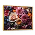 thumbnail image 2 of Designart art Mural Encadré avec Roses, art Mural Encadré avec Roses, Rhapsodie des Roses, art Mural Moderne Rose avec Cadre Doré, Cadre Doré 20x12 Pouces, 2 of 5
