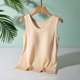 thumbnail image 1 of UPPADA Womens Crewneck Tank Tops Summer Sleeveless Scoop Neck Tees Solid Color Basic Slim Fitted Cami Shirts Womens Tank Tops Camisole Top Built In Bra Adjustable Straps,Early, 1 of 6