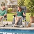 thumbnail image 2 of Outsunny Reclining Zero Gravity Chair with Adjustable Backrest, Dark Grey, 2 of 10