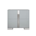 thumbnail image 3 of Noble House Elegant Nightstand with Metal Foot, Mirrored Bedside Table,Gray, 3 of 9