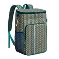 thumbnail image 1 of Nordic Style Boho Cooler Backpack - 20L Insulated Leakproof Bag, Bohemian Design for Beach, 1 of 6