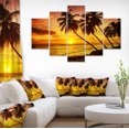 thumbnail image 1 of Barbados Island Evening Seashore - Modern Seascape Canvas Artwork, 1 of 3